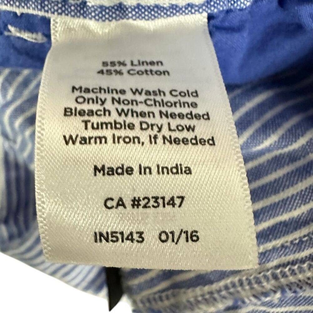 Talbots The Easy Drawstring Pant Size 12 Linen Bl… - image 5